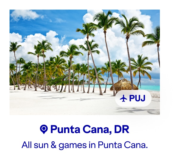 Punta Cana, DR. All sun & games in Punta Cana. Click here to learn more.
