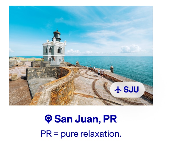 San Juan, PR. PR = pure relaxation. Click here to learn more.
